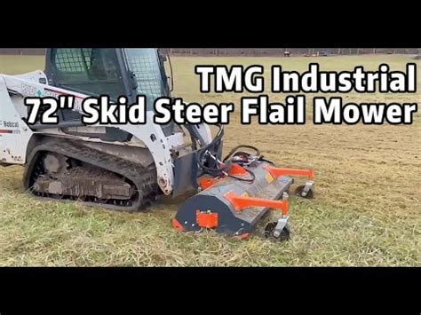 72' skid steer loader|TMG Industrial 72” Hydraulic Skid Steer Flail Mower, TMG.